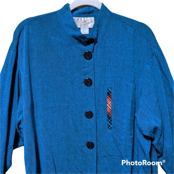 4/$25Vintage Hagerty artware casual oversized relaxed fit button front top - Picture 7 of 7